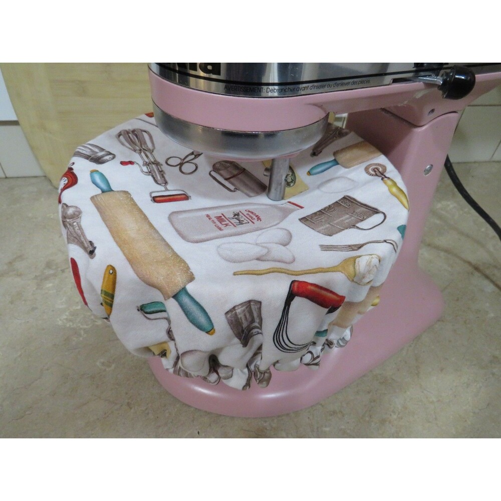 Kitchenaid Mixer Bowl Cover Reversible, Baking Supplies, Red Gingham, 4.5 QUART
